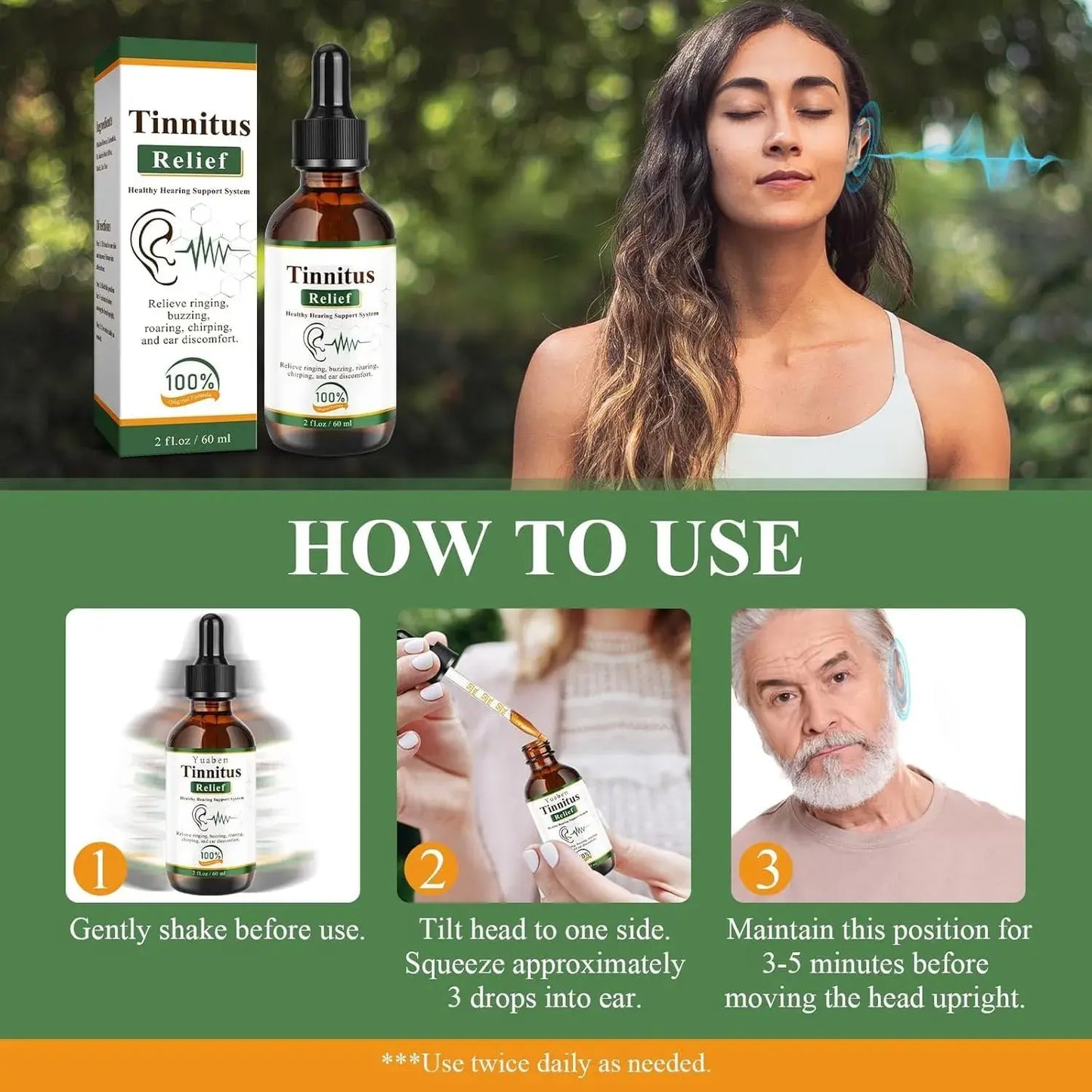 Tinnitus Relief Drops (کان کےتمام مسائل کےلیے)